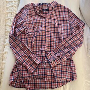 Vineyard Vines Red and Blue Plaid Men's Shirt